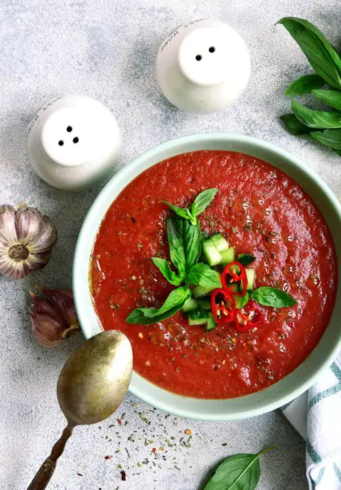 Receita de Gazpacho Espanhol